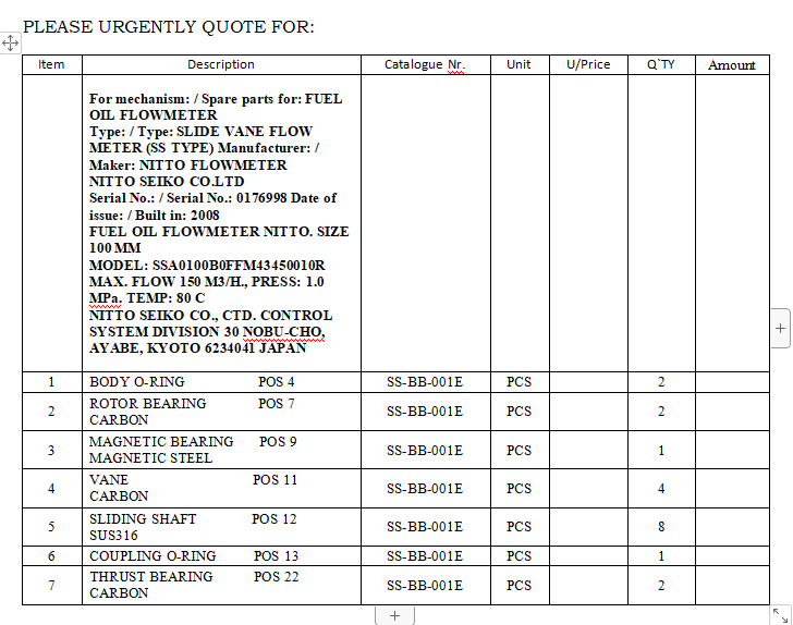 【询价】船舶配件—备件（CK-Y20231113-06）询价-泰州昌宽社区-报价采购-船用采购网-船舶物料采购-船务服务-一站式船用设备供应服务