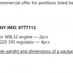 船舶配件—Wartsila备件（CK-R20231117-38）询价-船用采购网-船舶物料采购-船务服务-一站式船用设备供应服务
