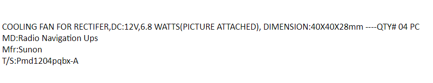 【询价】船舶配件—整流器冷却风扇（CK-J20231101-18）询价-泰州昌宽社区-报价采购-船用采购网-船舶物料采购-船务服务-一站式船用设备供应服务