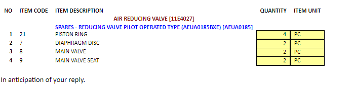 【询价】船舶配件—空气减压阀配件（CK-H20231115-06）询价-泰州昌宽社区-报价采购-船用采购网-船舶物料采购-船务服务-一站式船用设备供应服务