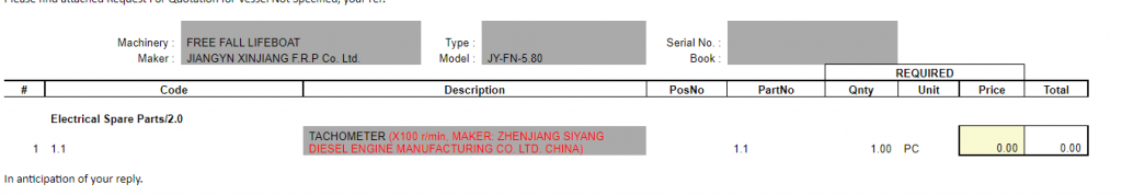 【询价】船舶配件—转速表（CK-H20231109-07）询价-泰州昌宽社区-报价采购-船用采购网-船舶物料采购-船务服务-一站式船用设备供应服务