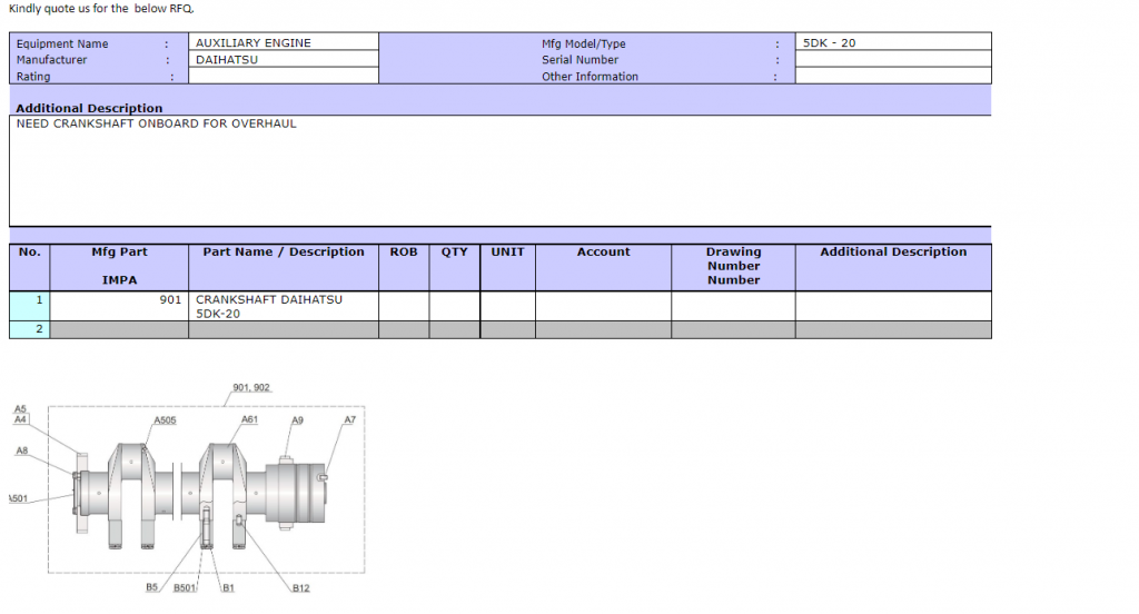 【询价】船舶配件—大发备件（CK-R20231110-14）询价-泰州昌宽社区-报价采购-船用采购网-船舶物料采购-船务服务-一站式船用设备供应服务