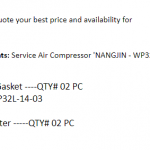 船舶配件—空气压缩机备件（CK-J20231123-22）询价-船用采购网-船舶物料采购-船务服务-一站式船用设备供应服务