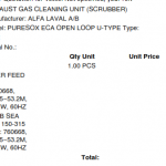 船舶配件—ALFA配件（CK-H20231108-10）询价-船用采购网-船舶物料采购-船务服务-一站式船用设备供应服务