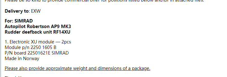 【询价】船舶配件—电子模块备件（CK-R20231114-19）询价-泰州昌宽社区-报价采购-船用采购网-船舶物料采购-船务服务-一站式船用设备供应服务