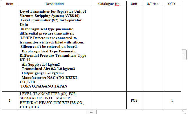 【询价】船舶配件—液位变送器（CK-Y20231113-09）询价-泰州昌宽社区-报价采购-船用采购网-船舶物料采购-船务服务-一站式船用设备供应服务