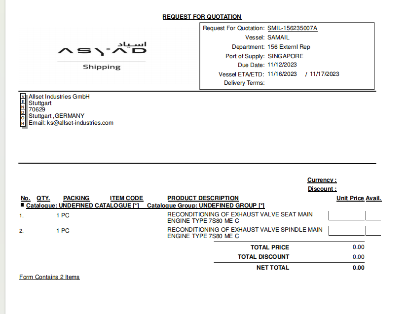【询价】船舶配件—备件（CK-R20231110-12）询价-泰州昌宽社区-报价采购-船用采购网-船舶物料采购-船务服务-一站式船用设备供应服务