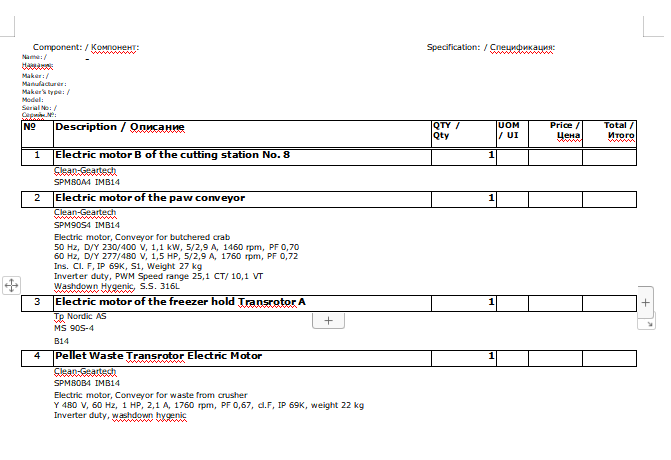 【询价】船舶配件—电动机备件（CK-R20231115-38）询价-泰州昌宽社区-报价采购-船用采购网-船舶物料采购-船务服务-一站式船用设备供应服务