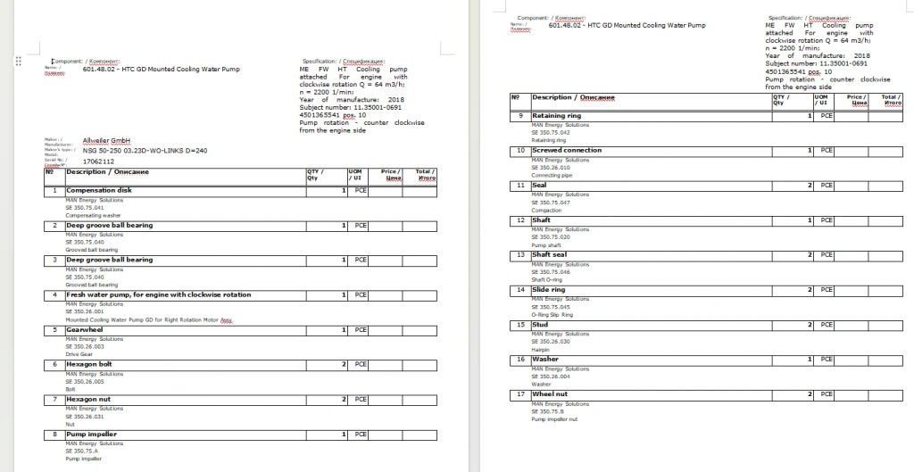 【询价】船舶配件—安装式冷却水泵备件（CK-R20231116-19）询价-泰州昌宽社区-报价采购-船用采购网-船舶物料采购-船务服务-一站式船用设备供应服务
