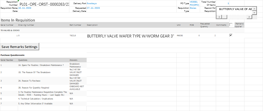 【询价】船舶配件—阀门备件（CK-R20231117-13）询价-泰州昌宽社区-报价采购-船用采购网-船舶物料采购-船务服务-一站式船用设备供应服务