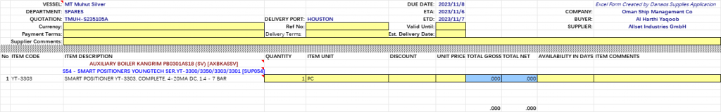 【询价】船舶配件—智能定位器（CK-R20231101-17）询价-泰州昌宽社区-报价采购-船用采购网-船舶物料采购-船务服务-一站式船用设备供应服务