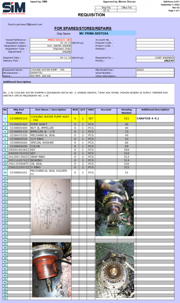 【询价】船舶配件—DAIHATSU备件（CK-R20231102-07）询价-泰州昌宽社区-报价采购-船用采购网-船舶物料采购-船务服务-一站式船用设备供应服务