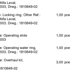 船舶配件—ALFA备件（CK-L20231124-02）询价-船用采购网-船舶物料采购-船务服务-一站式船用设备供应服务