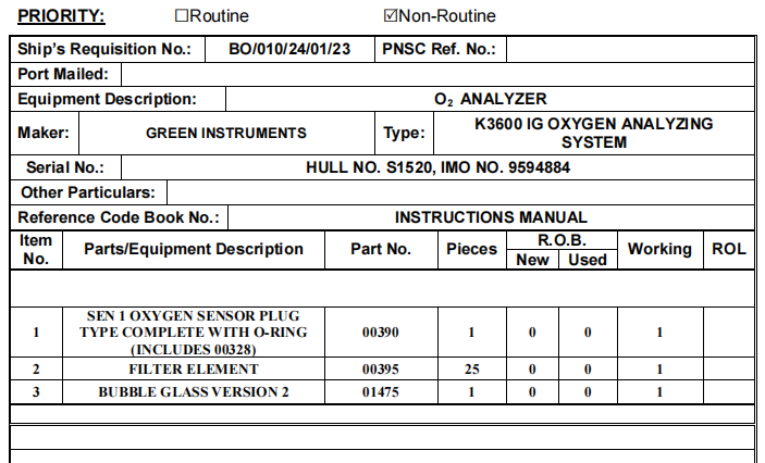 【询价】船舶配件—氧气分析仪备件（CK-R20231127-08）询价-泰州昌宽社区-报价采购-船用采购网-船舶物料采购-船务服务-一站式船用设备供应服务