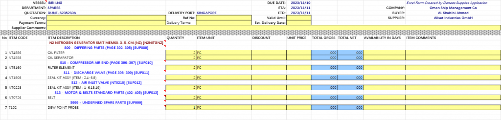 【询价】船舶配件—备件（CK-R20231106-10）询价-泰州昌宽社区-报价采购-船用采购网-船舶物料采购-船务服务-一站式船用设备供应服务
