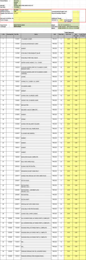 【询价】船舶配件—发动机备件（CK-R20231106-13）询价-泰州昌宽社区-报价采购-船用采购网-船舶物料采购-船务服务-一站式船用设备供应服务