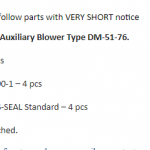 船舶配件—鼓风机备件（CK-R20231213-12）询价-船用采购网-船舶物料采购-船务服务-一站式船用设备供应服务