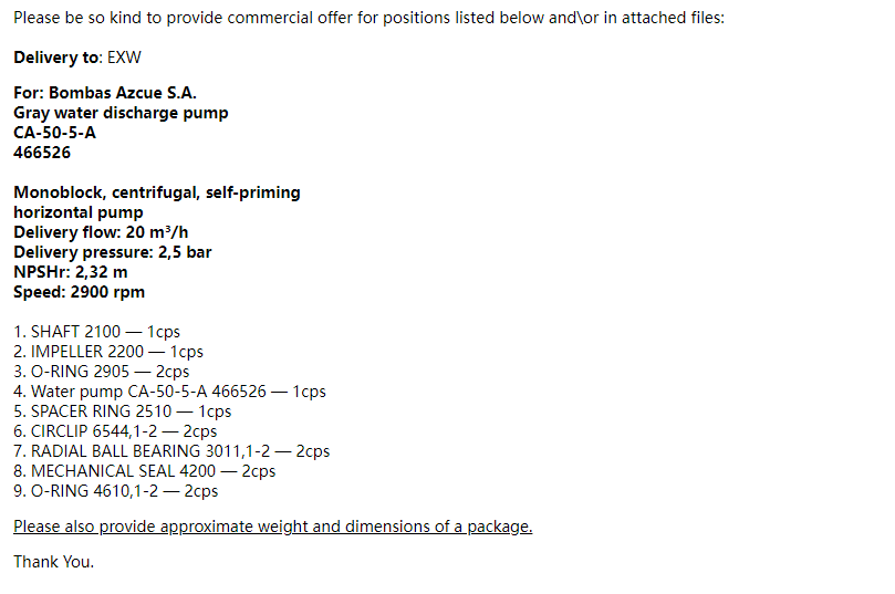 【询价】船舶配件—灰水排放泵备件（CK-R20231204-13）询价-泰州昌宽社区-报价采购-船用采购网-船舶物料采购-船务服务-一站式船用设备供应服务