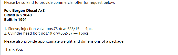 【询价】船舶配件—套筒/注射阀/气缸盖螺栓（CK-R20231229-10）询价-泰州昌宽社区-报价采购-船用采购网-船舶物料采购-船务服务-一站式船用设备供应服务