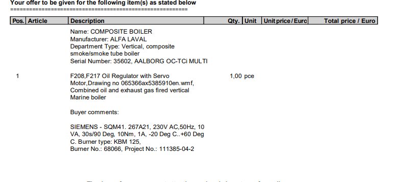 【询价】船舶配件—ALFA备件（CK-L20231211-04）询价-泰州昌宽社区-报价采购-船用采购网-船舶物料采购-船务服务-一站式船用设备供应服务