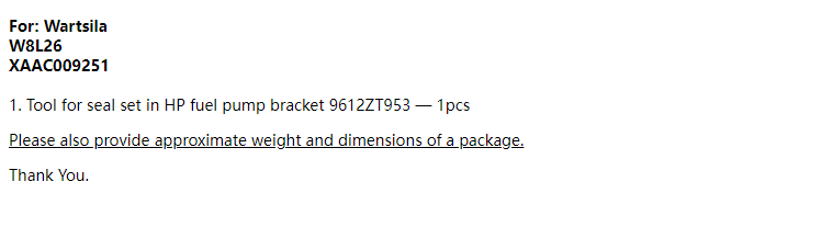 【询价】船舶配件—高压燃油泵支架（CK-R20231220-03）询价-泰州昌宽社区-报价采购-船用采购网-船舶物料采购-船务服务-一站式船用设备供应服务