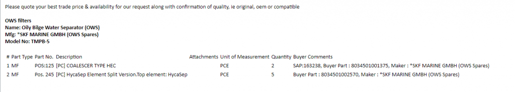 【询价】船舶配件—油水分离器（CK-L20231225-03）询价-泰州昌宽社区-报价采购-船用采购网-船舶物料采购-船务服务-一站式船用设备供应服务