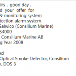 船舶配件—光学烟雾探测器（CK-J20231207-01）询价-船用采购网-船舶物料采购-船务服务-一站式船用设备供应服务