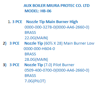 【询价】船舶配件—喷嘴头主燃烧器（CK-C20231229-07）询价-泰州昌宽社区-报价采购-船用采购网-船舶物料采购-船务服务-一站式船用设备供应服务