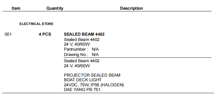 【询价】船舶配件—真空灯（CK-H20231229-02）询价-泰州昌宽社区-报价采购-船用采购网-船舶物料采购-船务服务-一站式船用设备供应服务