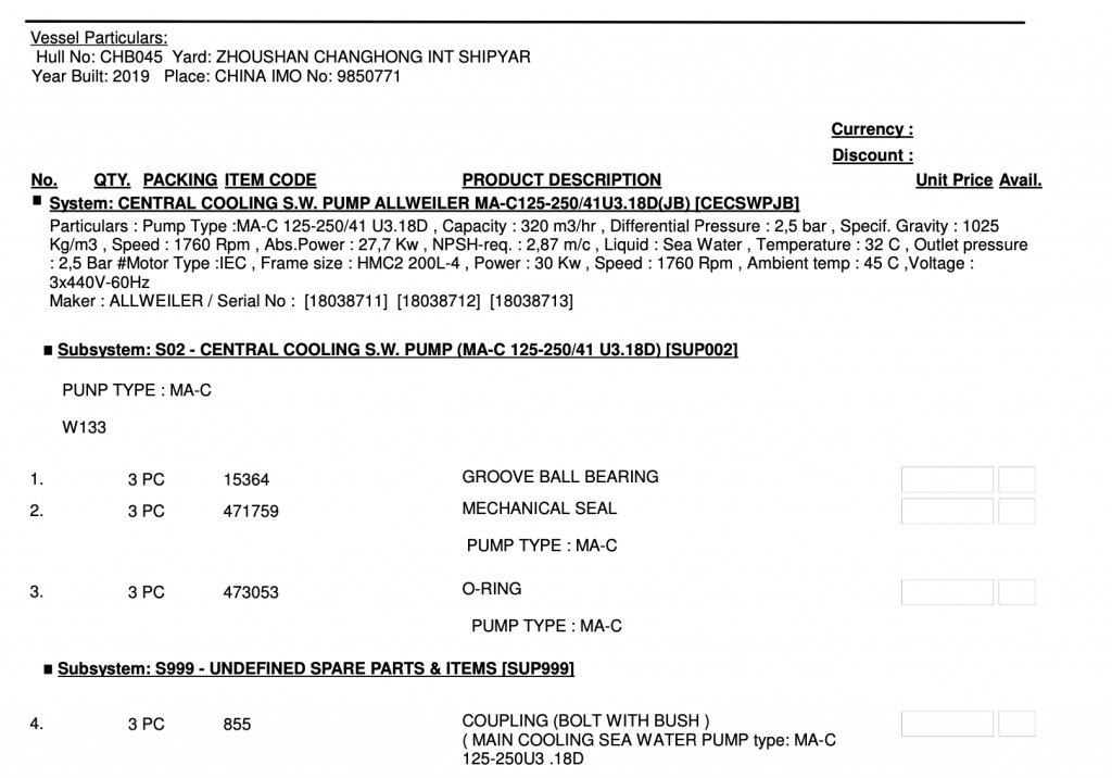 【询价】船舶配件—备件（CK-R20240117-15）询价-泰州昌宽社区-报价采购-船用采购网-船舶物料采购-船务服务-一站式船用设备供应服务