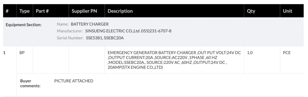 【询价】船舶配件—应急发电机电池充电器（CK-R20240123-18）询价-泰州昌宽社区-报价采购-船用采购网-船舶物料采购-船务服务-一站式船用设备供应服务