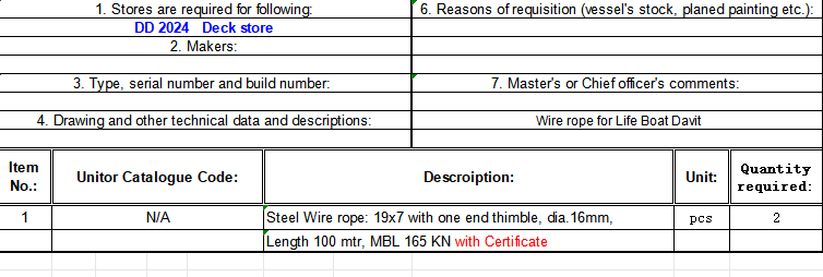 【询价】船舶配件—钢丝绳（CK-L20240105-09）询价-泰州昌宽社区-报价采购-船用采购网-船舶物料采购-船务服务-一站式船用设备供应服务