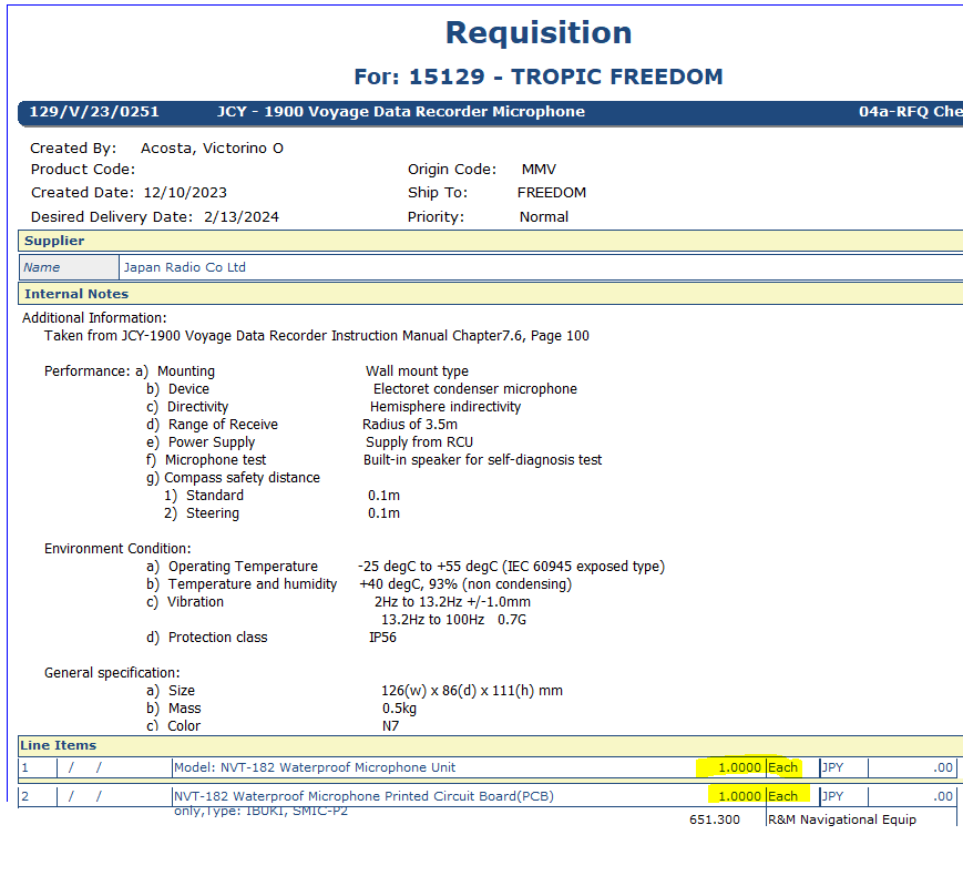 【询价】船舶配件—备件（CK-Y20240122-06）询价-泰州昌宽社区-报价采购-船用采购网-船舶物料采购-船务服务-一站式船用设备供应服务