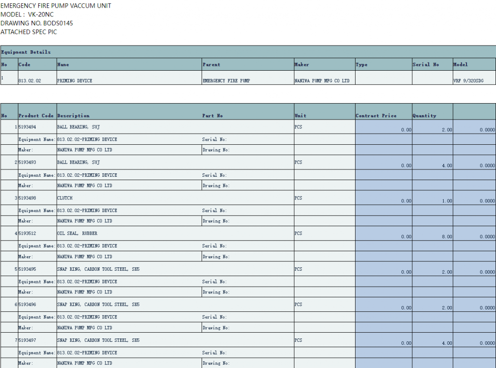 【询价】船舶配件—紧急消防泵真空装置备件（CK-C20240131-01）询价-泰州昌宽社区-报价采购-船用采购网-船舶物料采购-船务服务-一站式船用设备供应服务