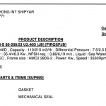 船舶配件—垫片/机械密封（CK-R20240117-34）询价-船用采购网-船舶物料采购-船务服务-一站式船用设备供应服务