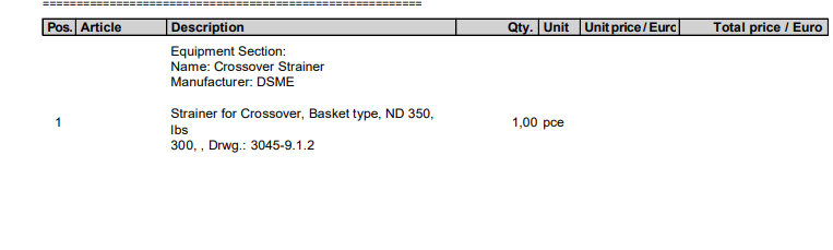 【询价】船舶配件—交叉过滤器（CK-L20240112-05）询价-泰州昌宽社区-报价采购-船用采购网-船舶物料采购-船务服务-一站式船用设备供应服务