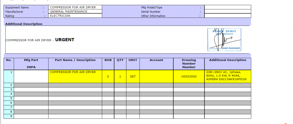【询价】船舶配件—空气干燥器压缩机（CK-R20240116-21）询价-泰州昌宽社区-报价采购-船用采购网-船舶物料采购-船务服务-一站式船用设备供应服务