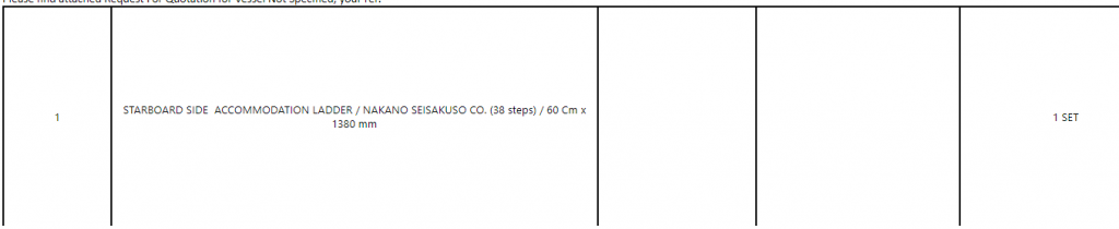 【询价】船舶配件—右舷舷梯（CK-H20240102-01）询价-泰州昌宽社区-报价采购-船用采购网-船舶物料采购-船务服务-一站式船用设备供应服务