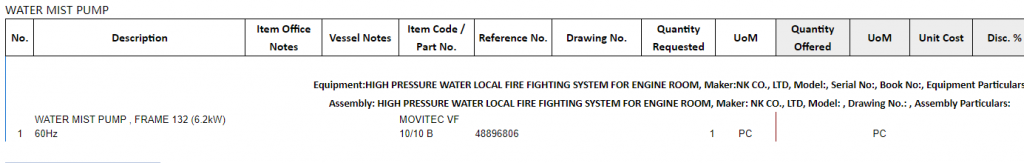 【询价】船舶配件—细水雾泵（CK-C20240117-02）询价-泰州昌宽社区-报价采购-船用采购网-船舶物料采购-船务服务-一站式船用设备供应服务