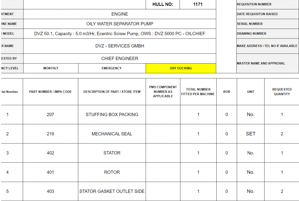 【询价】船舶配件—油水分离器泵备件（CK-C20240123-10）询价-泰州昌宽社区-报价采购-船用采购网-船舶物料采购-船务服务-一站式船用设备供应服务