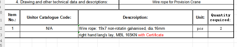 【询价】船舶配件—手动钢丝绳（CK-L20240104-03）询价-泰州昌宽社区-报价采购-船用采购网-船舶物料采购-船务服务-一站式船用设备供应服务