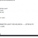 船舶配件—直升机甲板周边灯（CK-J20240119-20）询价-船用采购网-船舶物料采购-船务服务-一站式船用设备供应服务