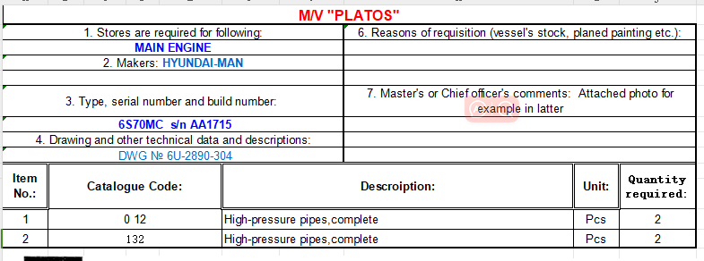 【询价】船舶配件—高压管道（CK-L20240115-05）询价-泰州昌宽社区-报价采购-船用采购网-船舶物料采购-船务服务-一站式船用设备供应服务