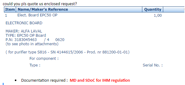 【询价】船舶配件—ALFA电子板（CK-C20240117-01）询价-泰州昌宽社区-报价采购-船用采购网-船舶物料采购-船务服务-一站式船用设备供应服务