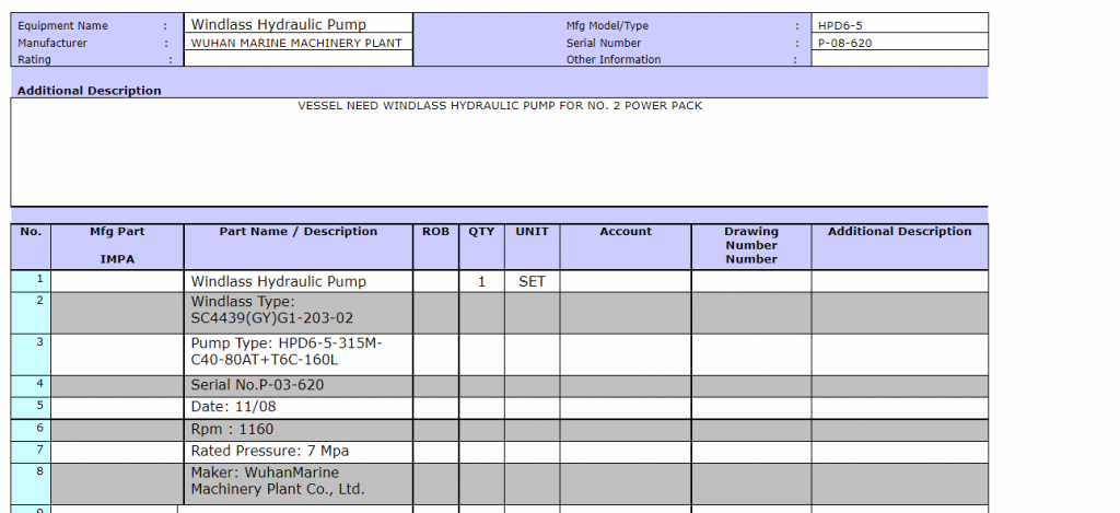 【询价】船舶配件—液压泵（CK-R20240131-07）询价-泰州昌宽社区-报价采购-船用采购网-船舶物料采购-船务服务-一站式船用设备供应服务