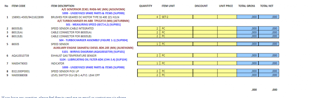 【询价】船舶配件—备件（CK-R20240126-18）询价-泰州昌宽社区-报价采购-船用采购网-船舶物料采购-船务服务-一站式船用设备供应服务