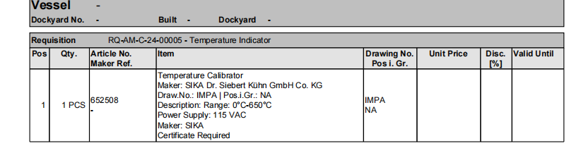 【询价】船舶配件—温度校准器（CK-J20240129-06）询价-泰州昌宽社区-报价采购-船用采购网-船舶物料采购-船务服务-一站式船用设备供应服务