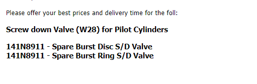 【询价】船舶配件—拧紧阀/爆破片/爆破环（CK-R20240123-09）询价-泰州昌宽社区-报价采购-船用采购网-船舶物料采购-船务服务-一站式船用设备供应服务