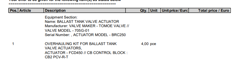 【询价】船舶配件—压载罐阀门致动器（CK-L20240105-06）询价-泰州昌宽社区-报价采购-船用采购网-船舶物料采购-船务服务-一站式船用设备供应服务