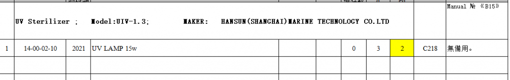 【询价】船舶配件—紫外线灯（CK-Y20240117-13）询价-泰州昌宽社区-报价采购-船用采购网-船舶物料采购-船务服务-一站式船用设备供应服务